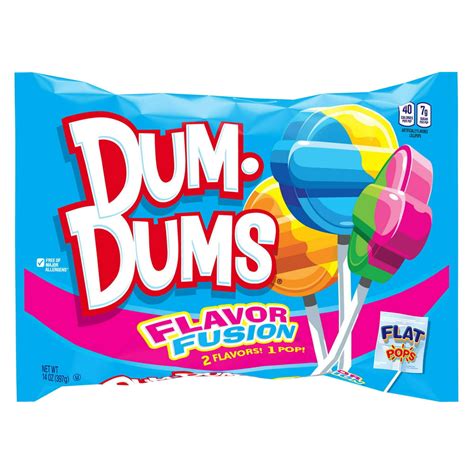 Dum-Dums Flat Shape Flavor Fusion Lollipops Bag, 14 Oz - Walmart.com - Walmart.com