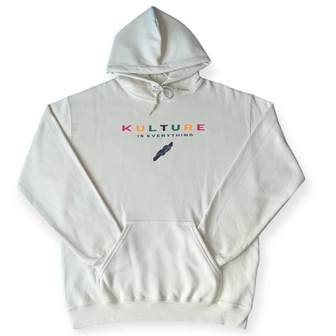 "Kulture is Everything" Hoodie "White" – KulturedD