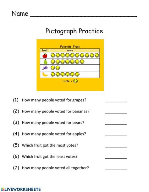 Pictograph Practice 66602 | dceriel | Live Worksheets