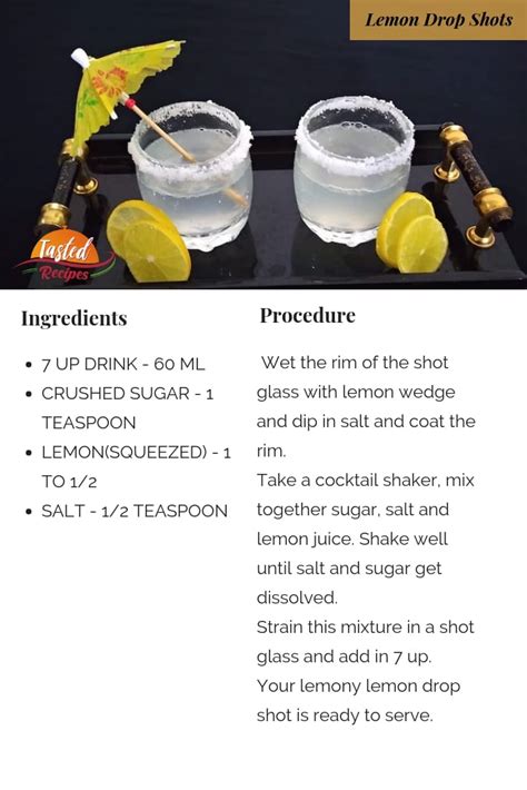 Lemon Drop Shots Recipe (Without Alcohol) - Tasted Recipes