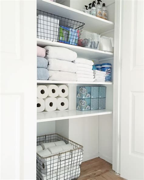 Organized Bathroom Closet - Simply Organized