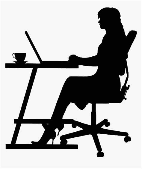 Computer Silhouette Png, Transparent Png - kindpng