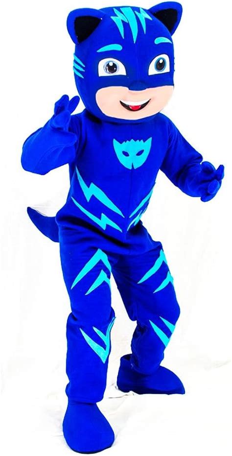 Blue PJ Mask Mascot Costume Catboy Party Adult Halloween Cosplay Connor Character: Amazon.ca ...