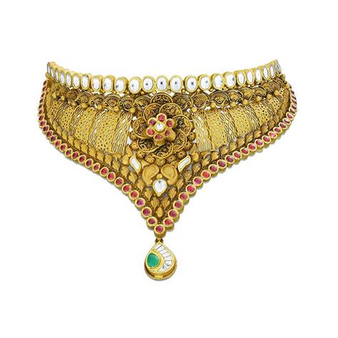 Buy choker necklace gold online | Kalyan Jewellers