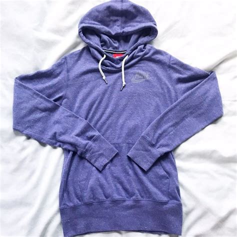 Nike purple hoodie with faded Nike logo on chest. Drawstring hoodie in ...