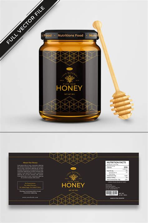 Honey Bottle Label Design