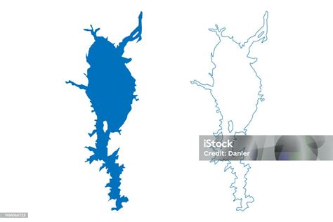 Lake Kainji Reservoir Map Vector Illustration Scribble Sketch Kainji Dam Map Stock Illustration ...