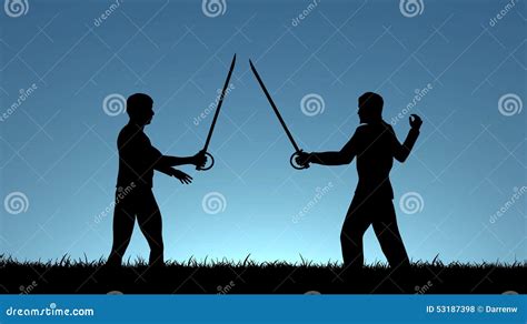 Sword Fight Stock Illustration - Image: 53187398