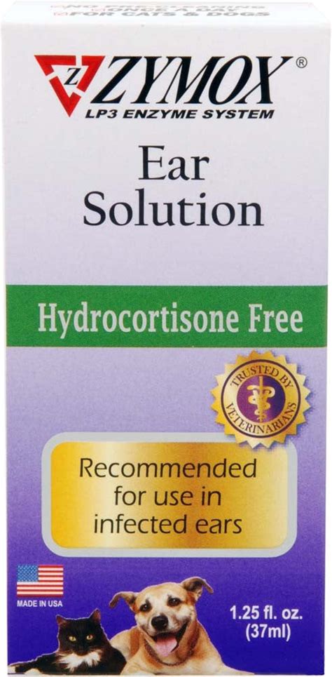 Zymox Ear Solution without Hydrocortisone 1.25oz – Healthy Pet Austin