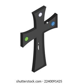 Religious Symbol Icon Holy Cross Isometric Stock Vector (Royalty Free) 2240091425 | Shutterstock