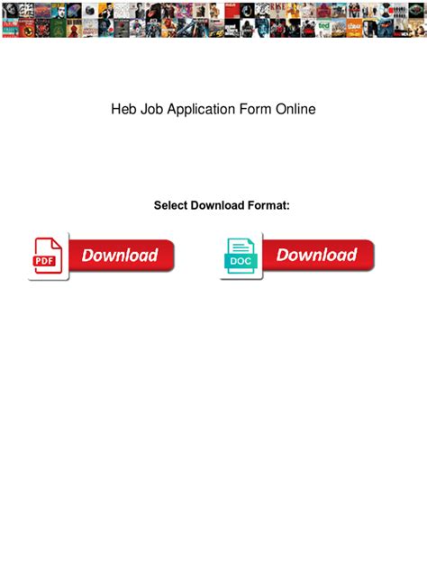 Fillable Online Heb Job Application Form Online. Heb Job Application Form Online capdase Fax ...