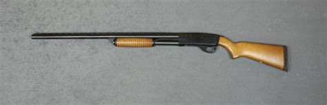 Stevens Model 67, Series E pump shotgun, 12 gauge, 28” ventilated rib barrel, black finish, wood s