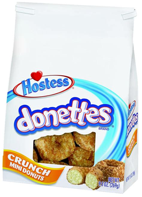 Hostess Donettes Mini Donuts, Crunch, 1 Count (Pack of 9): Amazon.com: Grocery & Gourmet Food