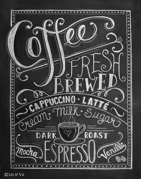 DIY Coffeehouse Chalkboards - | Coffee chalkboard, Chalkboard art, Coffee art print