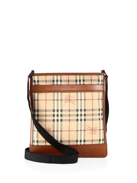 Lyst - Burberry Crossbody Messenger Bag in Natural for Men