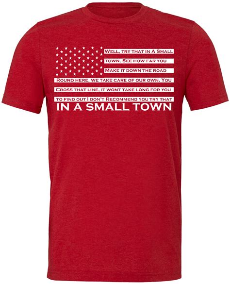 Small Town Flag White Screen Print