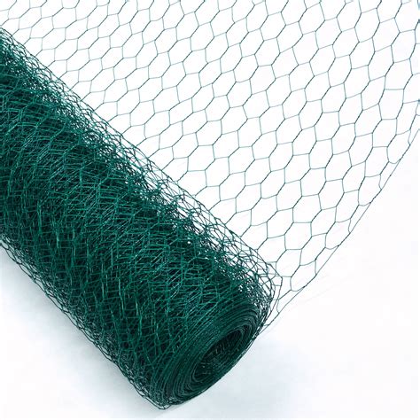 Woodside 25m PVC Coated Chicken Rabbit Wire Mesh Fence Garden Fencing | eBay