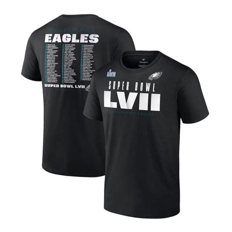 Philadelphia Eagles Super Bowl LVII Varsity Roster T-Shirt