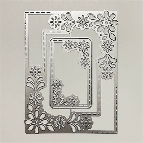 Rectangle Flower Metal Cutting Diespaper Craft Cutting Die - Etsy