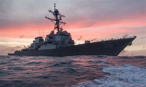 US Navy destroyer and merchant ship collide near Singapore | Inquirer News