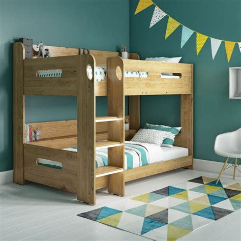 Modern Kids Oak Bunk Bed + Storage Shelves · $279.97 | Wooden bunk beds ...