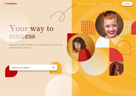 Main page design by Наталья Девятникова on Dribbble