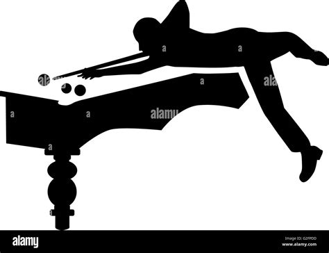 Pool Player Table Silhouette Stock Photo - Alamy