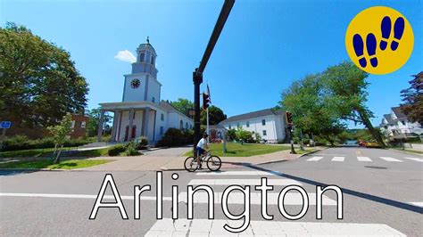 Walking through historic Arlington, MA - Boston tour HD - YouTube