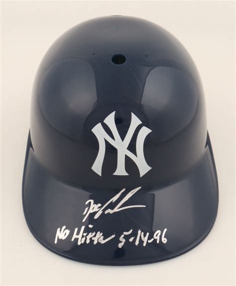 Dwight "Doc" Gooden Signed Yankees Full-Size Batting Helmet Inscribed "No Hitter 5-14-96 ...