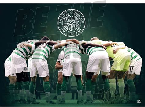 Celtic FC 2020/21 Celtic Team Huddle A1 Football Poster/ Print/ Wall Art - Officially Licensed ...