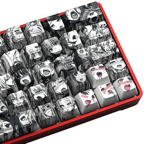 71 key PBT Ahegao keycap set Dye Sublimation Profile Japanese | Etsy