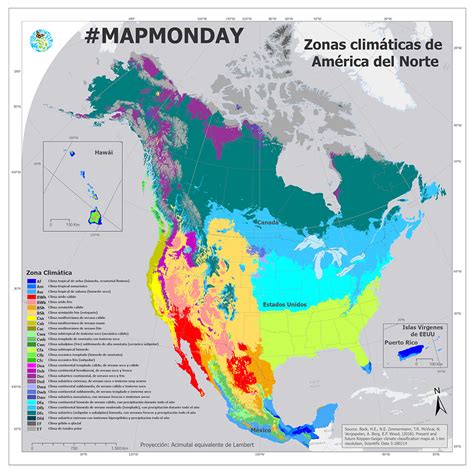 Zonas climáticas en América del Norte