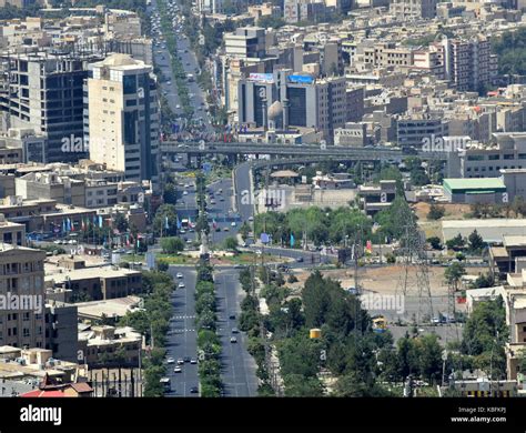 Iran city skyline and urban development - Karaj, near Tehran Stock ...