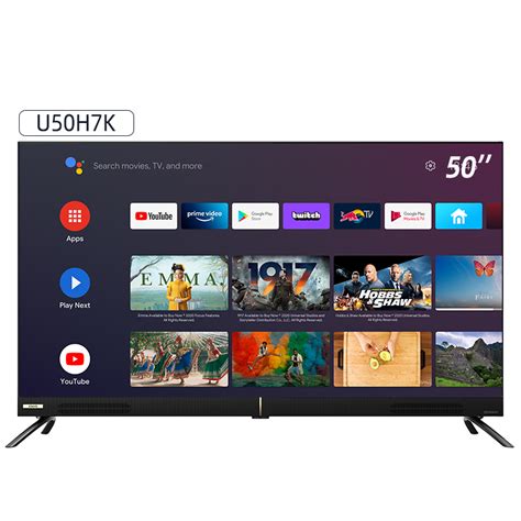 CHiQ U50H7 50 Inch (126cm) LED Frameless Smart TV 4K UHD Android 9.0-Voice control Dolby Vision ...