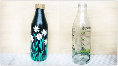 MILK BOTTLE ART DIY | HOME DECOR IDEA - YouTube