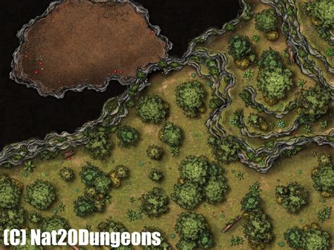 Forest Cave Battle Map, Dnd Battle Map, D&D, Battlemap, Dungeons and ...