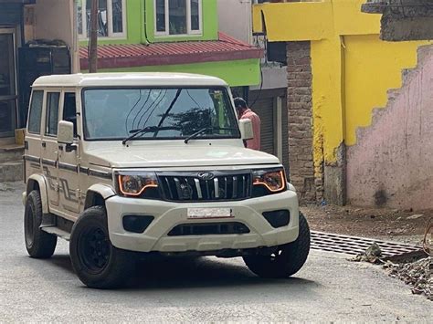 Modified Mahindra Bolero Facelift Looks Mean With Custom Orange DRLs