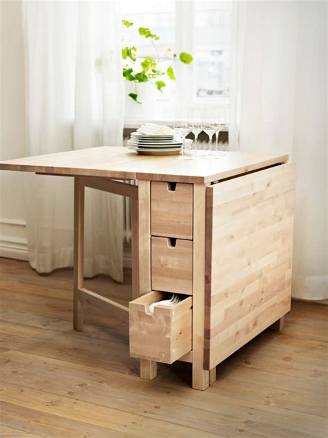 La table de cuisine pliante - 50 idées pour sauver d'espace | Table de ...