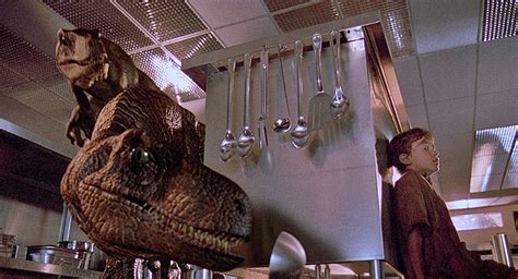 Raptors in the kitchen, Jurassic Park (1993) : CineShots