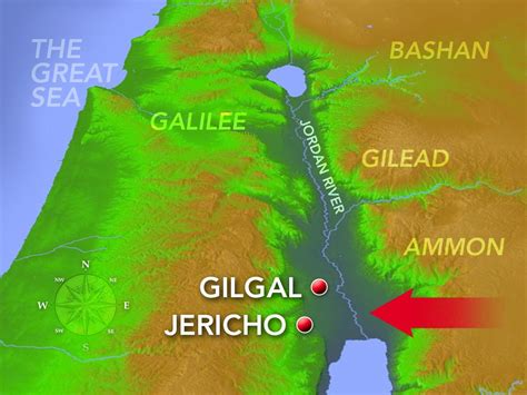 Map Of The Jordan River And Jericho - Share Map