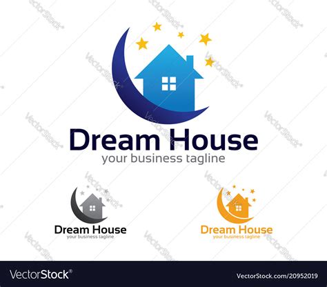 Dream house logo design Royalty Free Vector Image