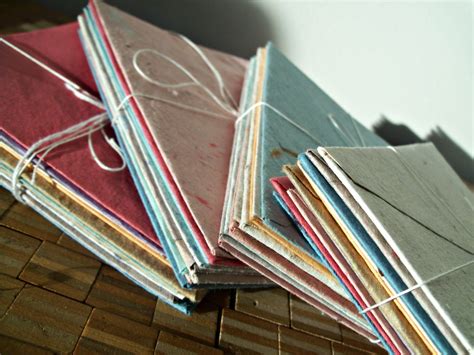 10 Assorted Colors of Handmade Recycled Paper Envelopes - Etsy