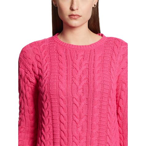 Ralph lauren Cable-knit Cotton Sweater in Pink | Lyst