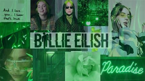 Billie Eilish green wallpaper in 2024 | Billie eilish, Billie, Wallpaper