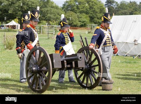 French Napoleonic artillery battery reenactment of the battle of Austerlitz Stock Photo - Alamy