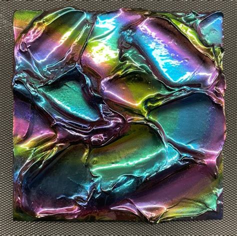 Textured Oil Slick Art