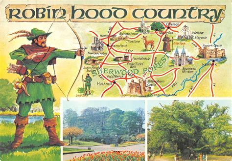 BR83472 robin hood country map sherwood forest uk | Europe - United Kingdom - England ...