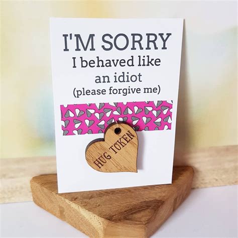 Sorry Card Apology Card Sorry I am an Idiot Sorry Message | Etsy ...