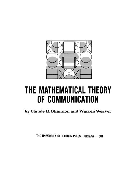 Shannon Weaver 1949 Mathematical