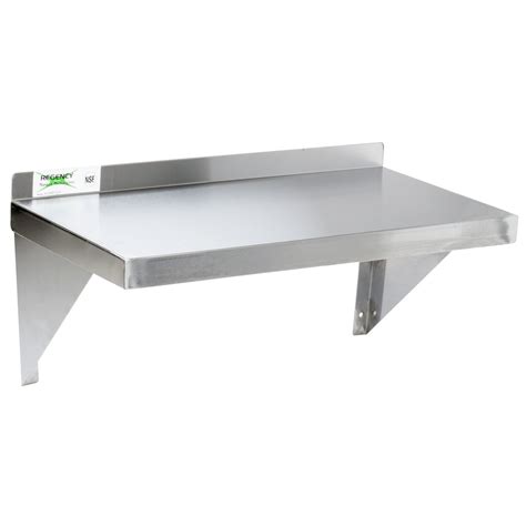 Regency 16 Gauge Stainless Steel 12" x 36" Heavy Duty Solid Wall Shelf